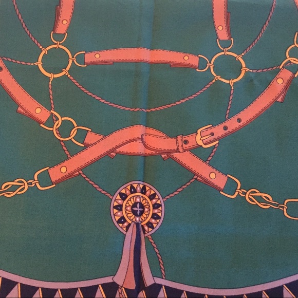 🆕 Equestrian designer multicolor Scarf, Italy - Picture 3 of 4